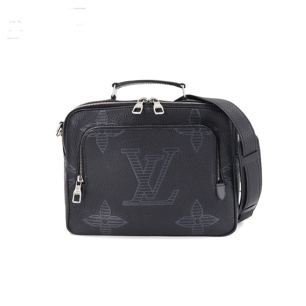 Louis Vuitton Monogram Giant Flight Case Shoulder Bag Taurillon Shadow Noir